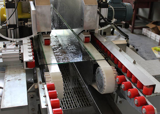 China Structural Glass Facades Glass Straight Line Edging Machine With Motor Protection Design supplier