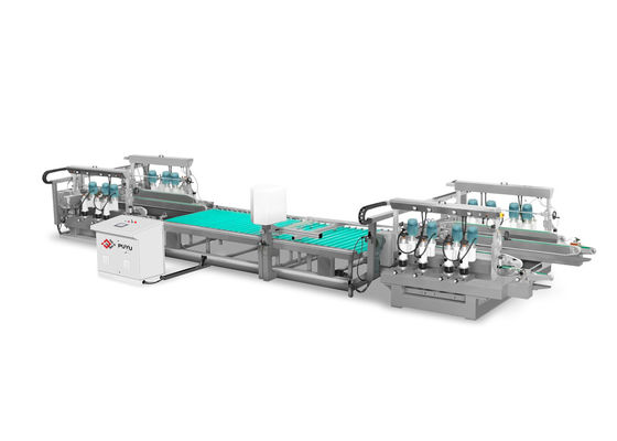 China Straight Line Glass Edge Grinding Machine 10 m / min For Solar Photovoltaic Glass supplier