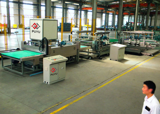 China 1300 mm Solar Straight Line Glass Edging Equipment With 6 Spindles Solid structure supplier