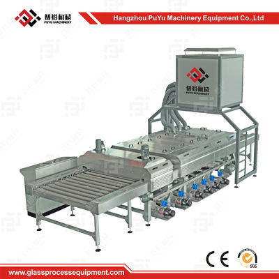 China Small Construction PLC Glass Washing Machine After Glass Grinding supplier