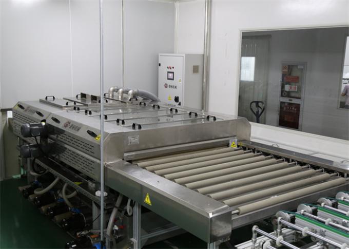 Photovoltaic Solar Cell Panel Glass Cleaning Equipment , Glass Washing And Drying Machine