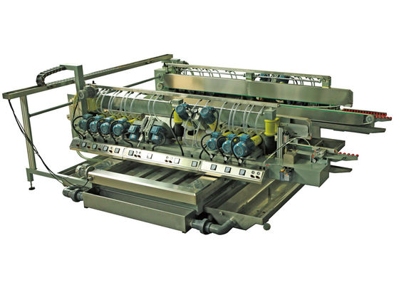 China Construction Glass Grinding Machines Double Edging Machine With 22 ABB Motors supplier